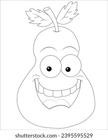 Fruits colouring page for kids 