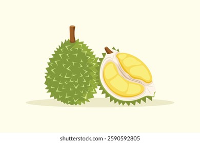 Fruits concept. Colored flat vector illustration isolated