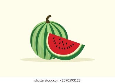 Fruits concept. Colored flat vector illustration isolated