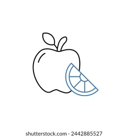 fruits concept line icon. Simple element illustration. fruits concept outline symbol design.