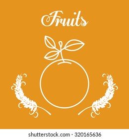 Fruits concept over flat background  design, vector illustration eps 10