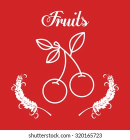 Fruits concept over flat background  design, vector illustration eps 10