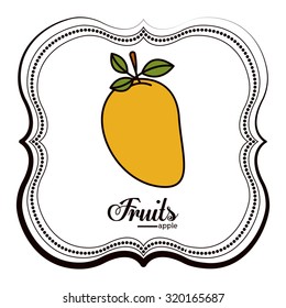 Fruits concept over frame design, vector illustration eps 10