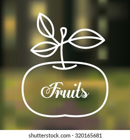 Fruits concept over fuzzy background  design, vector illustration eps 10