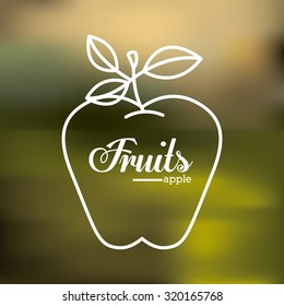 Fruits concept over fuzzy background  design, vector illustration eps 10
