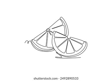 Fruits concept. Single line draw design vector graphic illustration.