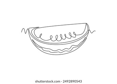 Fruits concept. Single line draw design vector graphic illustration.