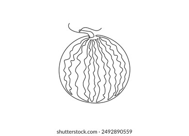 Fruits concept. Single line draw design vector graphic illustration.