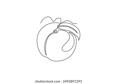 Fruits concept. Single line draw design vector graphic illustration.