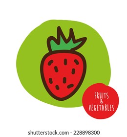 fruits cute graphic design , vector illustration