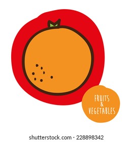 fruits cute graphic design , vector illustration