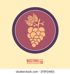 Fruits design over beige background, vector illustration