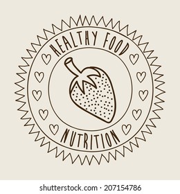 Fruits design over beige background, vector illustration