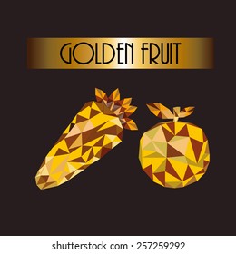Fruits design over black background, vector illustration
