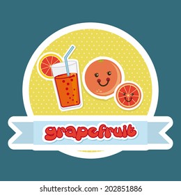 fruits design over  blue background vector illustration