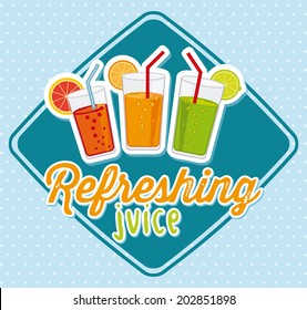 fruits design over blue background vector illustration