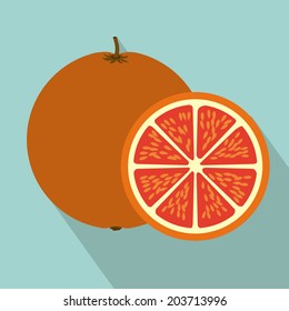 Fruits design over blue background, vector illustration