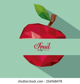 Fruits design over blue background, vector illustration.