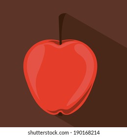 Fruits design over brown background, vector illustration