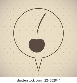 Fruits design over brown background, vector illustration