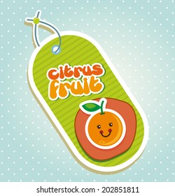 fruits design over  dotted background vector illustration