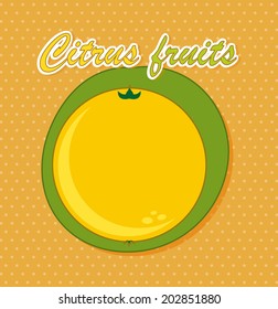 fruits design over dotted background vector illustration
