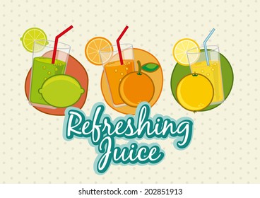 fruits design over dotted background vector illustration