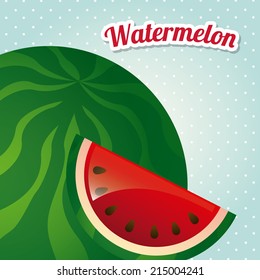fruits design  over dotted background vector illustration