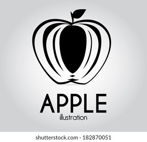 Fruits design over gray background, vector illustration