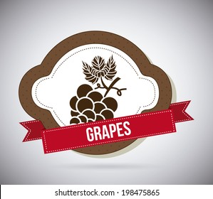 Fruits design over gray background, vector illustration