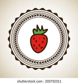 fruits design over gray background vector illustration