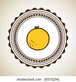 fruits design over gray background vector illustration