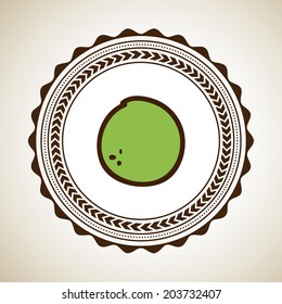 fruits design over gray background vector illustration