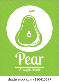 fruits design over green background vector illustration