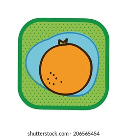 fruits design  over green  background vector illustration