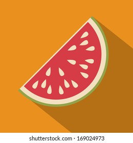 fruits design  over orange  background vector illustration
