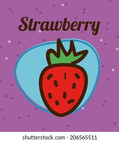 fruits design  over purple background vector illustration