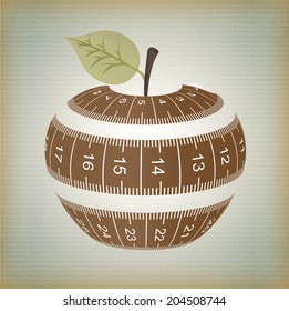 fruits design over vintage background vector illustration