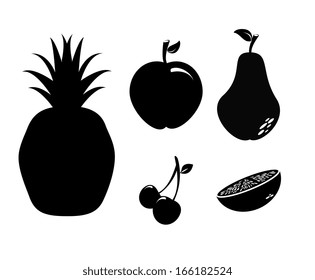 fruits design over white  background vector illustration 
