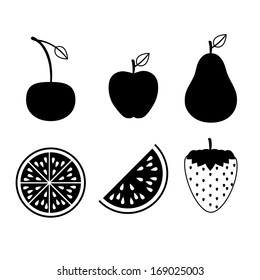 fruits design  over white  background vector illustration