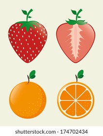 fruits design  over white  background vector illustration