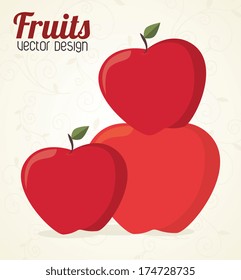 fruits design  over white  background vector illustration