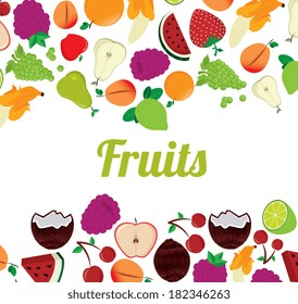 fruits design over white background vector illustration    