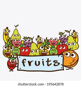 Fruits design over white background, vector illustration