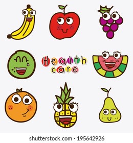 Fruits design over white background, vector illustration
