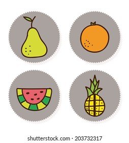 fruits design over white background vector illustration
