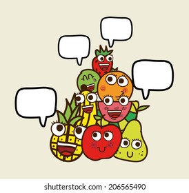 fruits design  over white background vector illustration