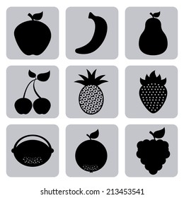 fruits design  over white  background vector illustration