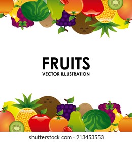 fruits design  over white  background vector illustration
