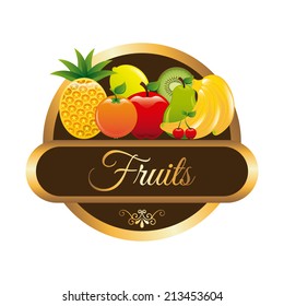 fruits design  over white background vector illustration